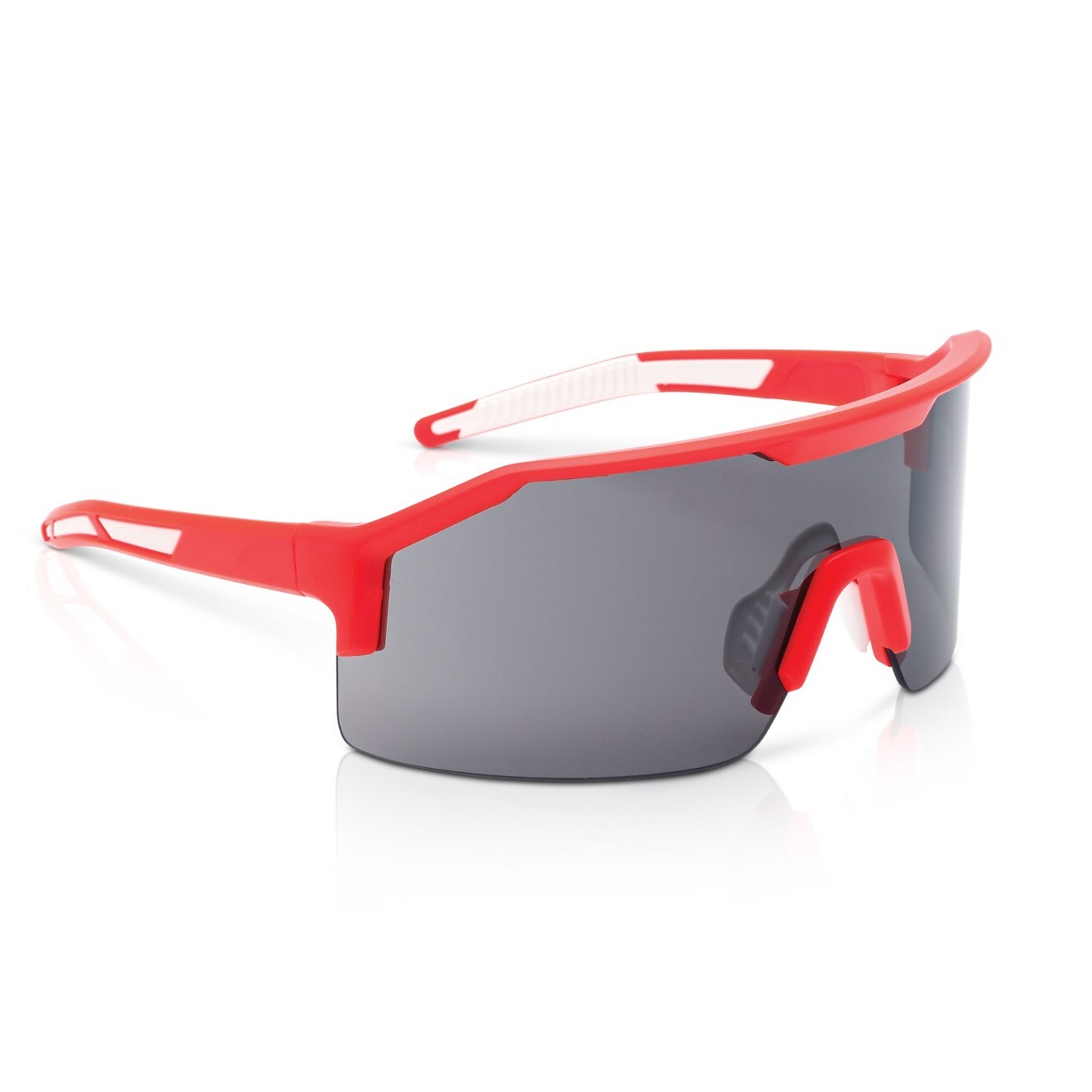 Jackson Safety MAXVIEW+ Safety Glasses — Smoke Lens, Red Frame, Anti-Fog, Model# 60005